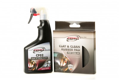 Clay & Clean Rubber Pad & CF02 Finish Fluid Kit